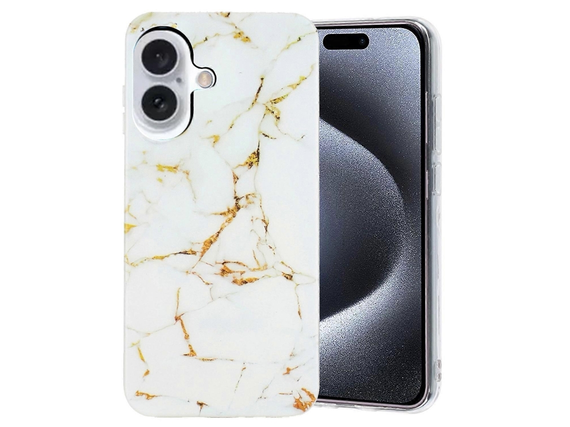 Lurelia Capa De Telemóvel Em Tpu Para Iphone 16 Antiqueda, Branco