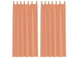Voile Curtain, Voile Curtains Vidaxl Marrom Tecido (140 X 245 Cm)