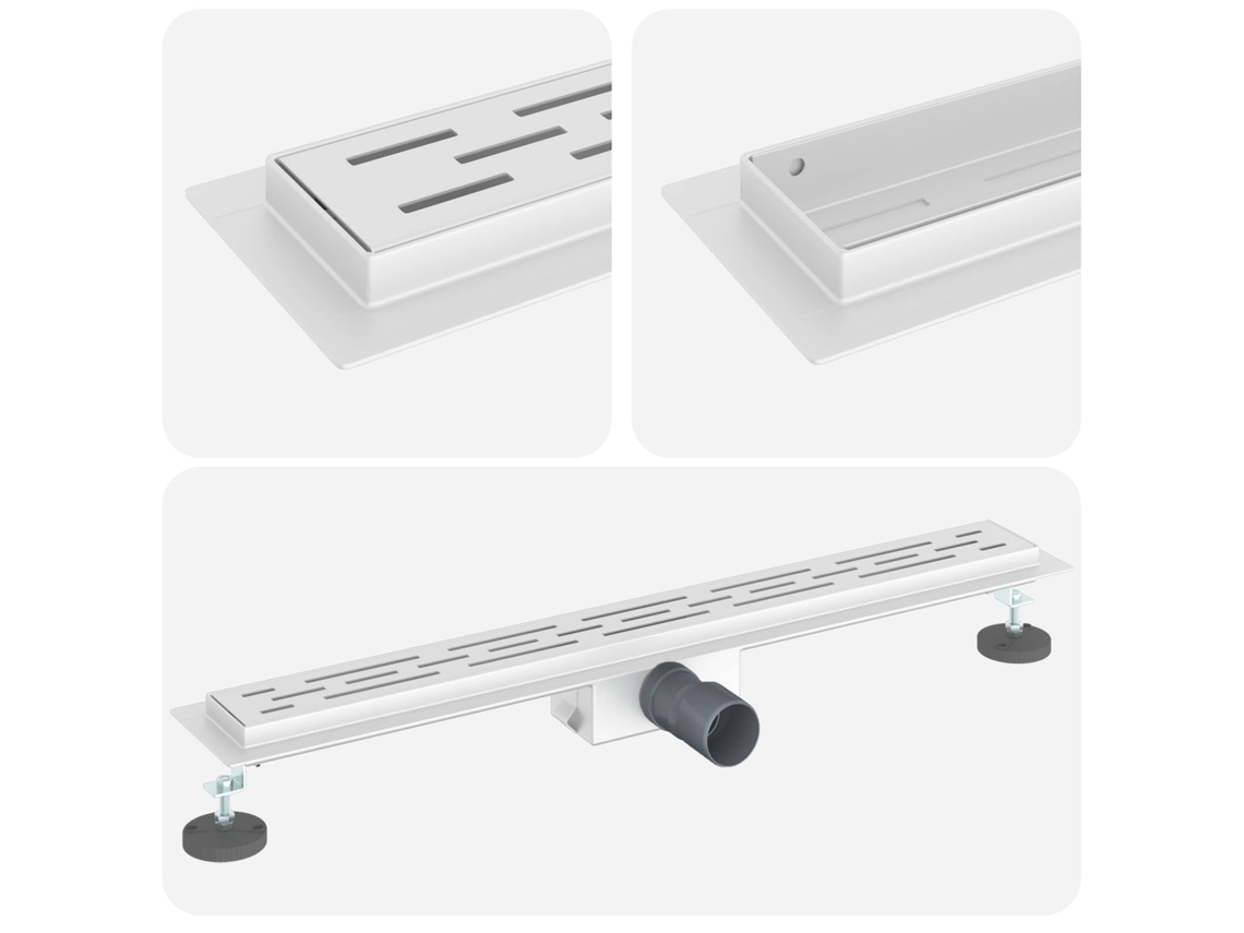 Maison Exclusive - Dreno De Chuveiro Com Design De Linha Prateado 70 Cm