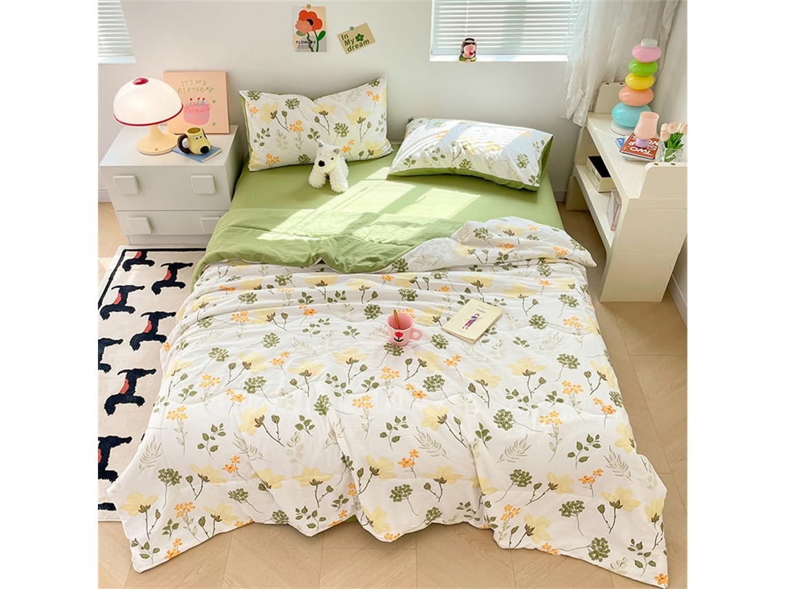 Colcha Acolchoada Fansu Capa de Cama Manta para Ar Condicionado Edredom Microfibra Sedosa Conjunto Sofá com To