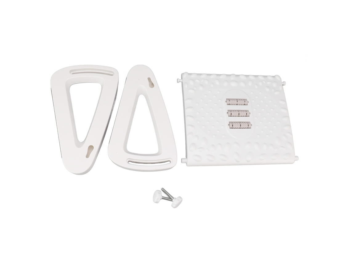 Reposapiés para baixo da mesa ajustável 6 alturas com textura de massagem e rodinha ergonômico para escritório branco S/MARCA
