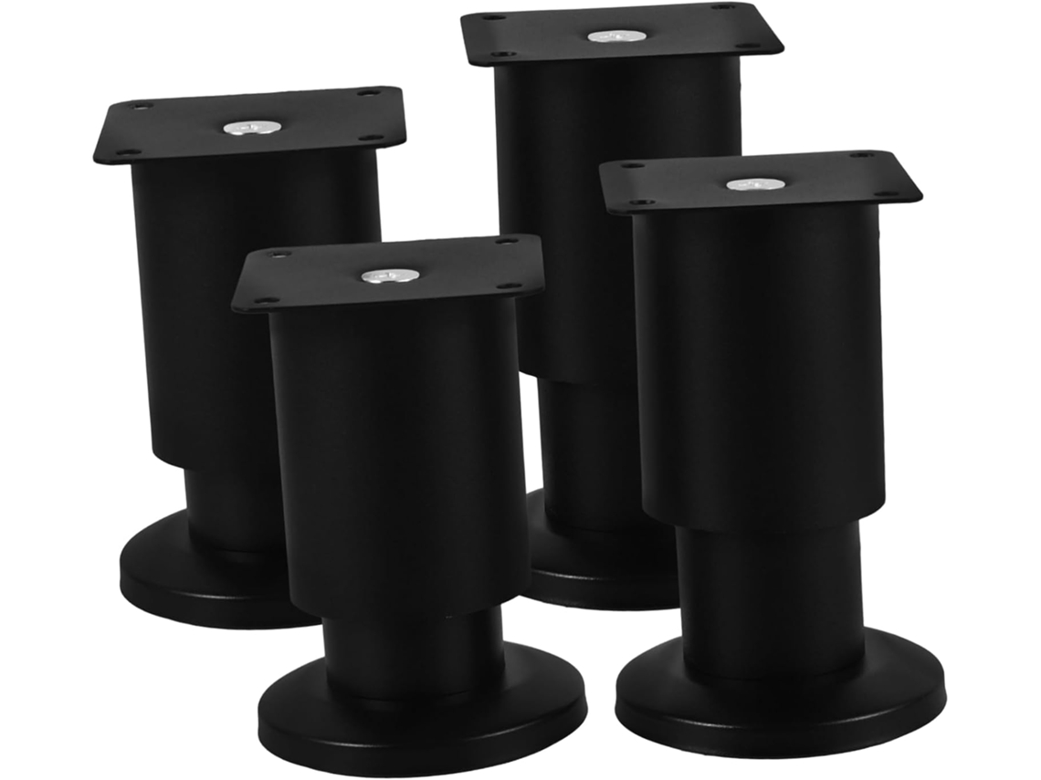 Nuobesty Conjunto De 4 Pés Ajustáveis Em Aço Inoxidável Para Móveis, Ideais Para Estrutura De Cama, Armários E