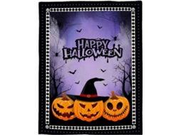 Manta Xadrez de Abóbora Syjym Flanela com Tema Ação Graças e Halloween para Ar Condicionado, Macio, Quente, Id