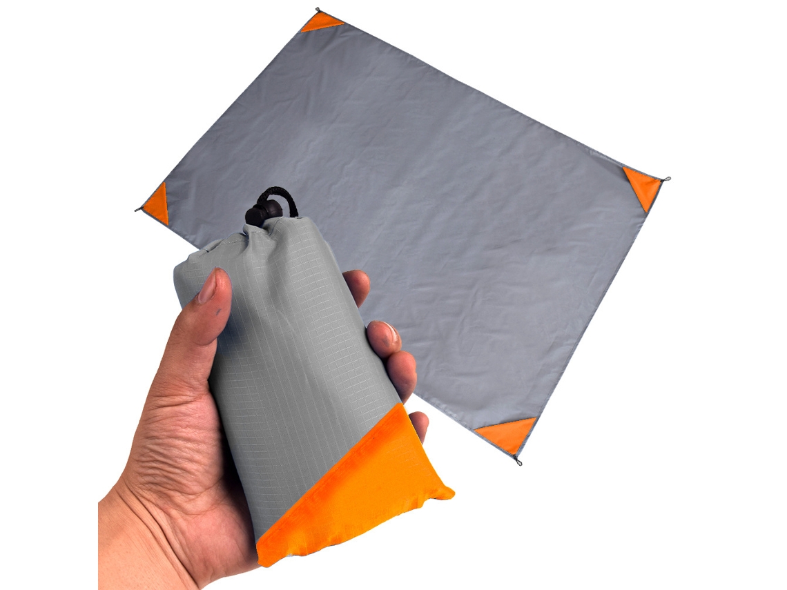 Tapete De Bolso Impermeável Antiareia 200*210cm ,para Campismo,senderismo,festivaisviagens Cinza Hexinyigjly