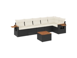 Garden Sofa Set, Garden Sofa Sets Vidaxl Preto Rattan / Vime (n/a)