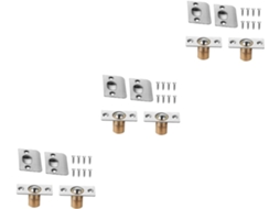 Nuobesty Conjunto De 6 Ferragens Portas Armário Em Aço Inoxidável Com Fecho Esfera E Placa Impacto Ajustável