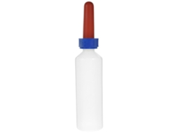 Mamadeira Para Bezerro De 500ml Em Plástico Branco E Silicone Com Bico.