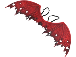 Asas De Diabo Vermelhas Em Tnt Para Adultos, Acessório Para Halloween Cosplay, Tamanho Único