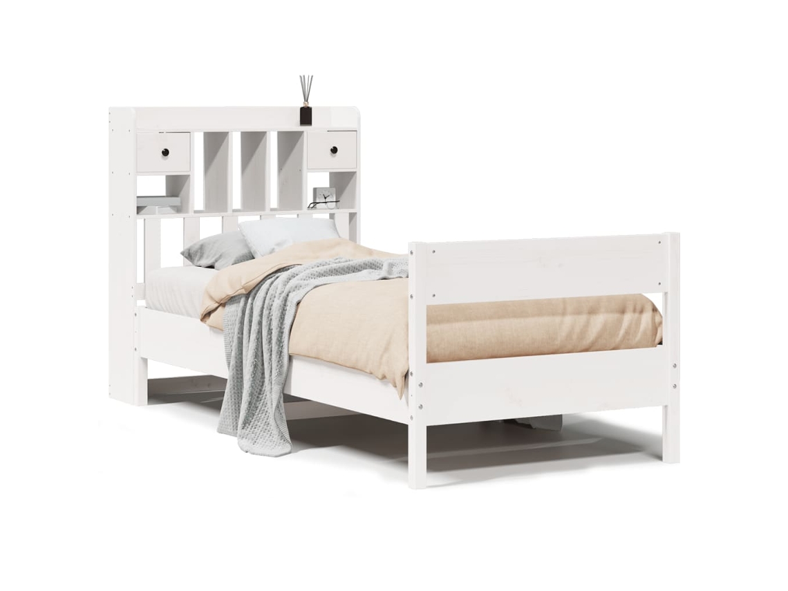 Bookcase Bed, Bookcase Beds Vidaxl Branco Madeira De Pinho (90 X 200 Cm)