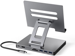 Suporte Usb C Ipad Pro, Adaptador Ipad Pro M4 M2 M1 13, 12,9 E 11 Polegadas, Estação Encaixe Ipad Air (cinza)