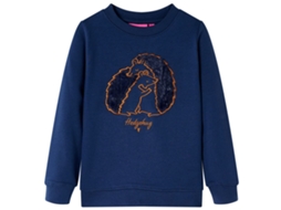 Sweatshirt Para Criança Azul-marinho 140