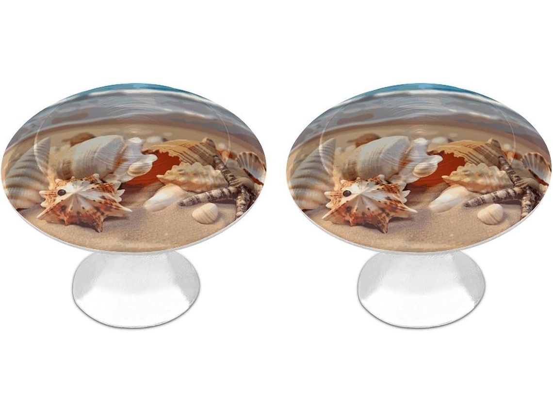 Puxadores Redondos Em Aço Inoxidável Com Design De Conchas Na Praia, Modernos Para Armários De Cozinha, Cômoda, Banheiro