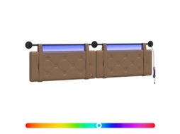 Conjunto 1 Cabeceira Vidaxl Castanho Couro Sintético (210 X 55 X 5 Cm)