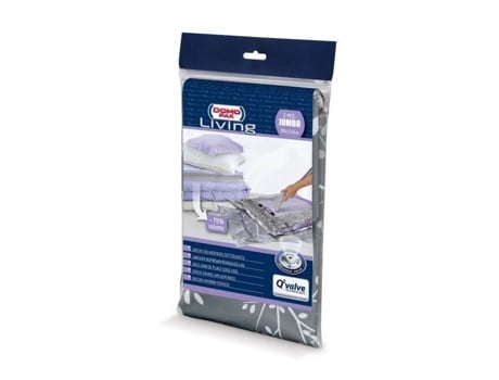 Domopak 913000, Bolsa macia para roupas, Prateado, Transparente, Branco, Polietileno, Tereftalato de polietileno (PET), 90 cm