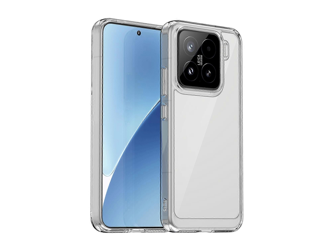 Capa Traseira De Tpu Transparente Para Xiaomi 15, Série Fm Da Wanlonfeng (orifício Grande Para Lente), Transparente