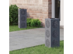 Vidaxl Luz Solar Led De Caminho 2 Unid. Branco Quente 18 X 18 X 50 Cm