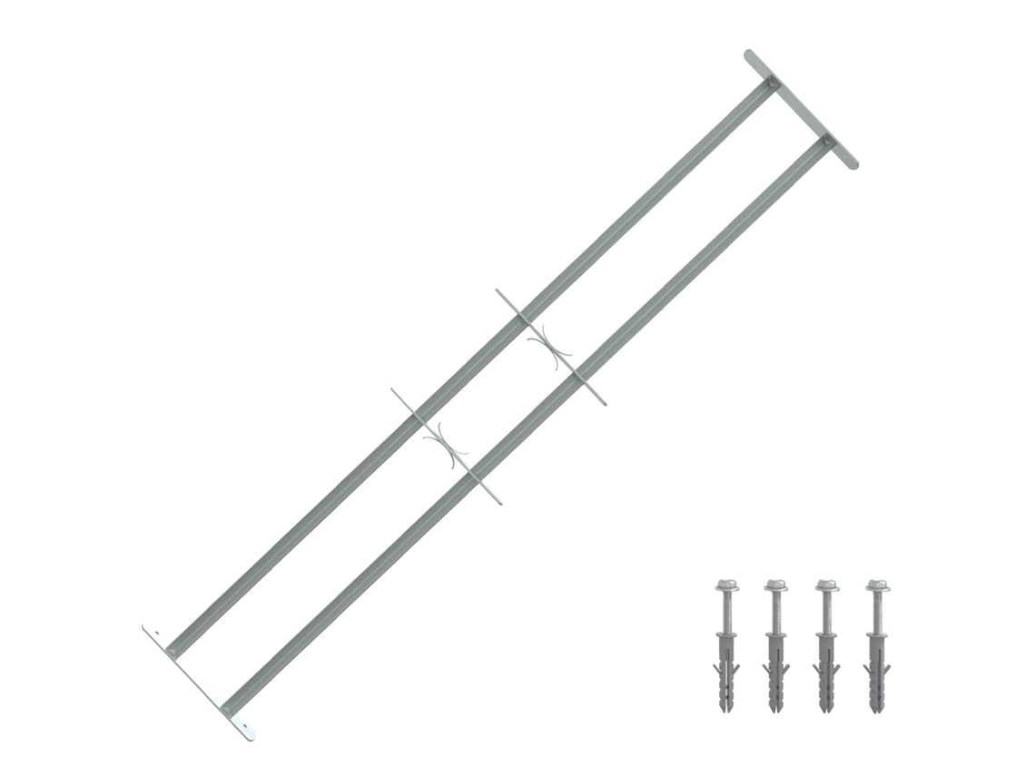 Vidaxl Grade De Segurança Para Janelas Com 2 Barras Cruzadas 3 Unid.