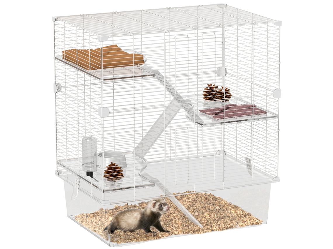 Gaiola de Aço para Animais E-TOWN, com teto em Oxford, 198x100x120cm, verde e prata