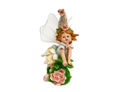 Figurina De Fada Elfo Para Decoração Exterior E Interior