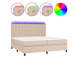 Box Spring Bed, Box Spring Beds Vidaxl Marrom Couro Artificial (200 X 200 Cm)