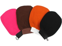 Conjunto de 4 Luvas Esfoliantes Rayon Para Banho e Sauna, Esfoliação Suave Sem Irritação.