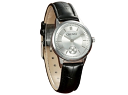Reloj De Pareja Moda Dial Redondo Cuarzo Mujer Plata Carcasa Blanco