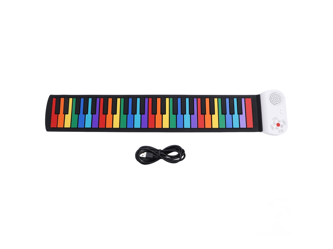 Primerox piano Enrolável 49 Teclas com Som Realista Recarregável para Iniciantes Infantil