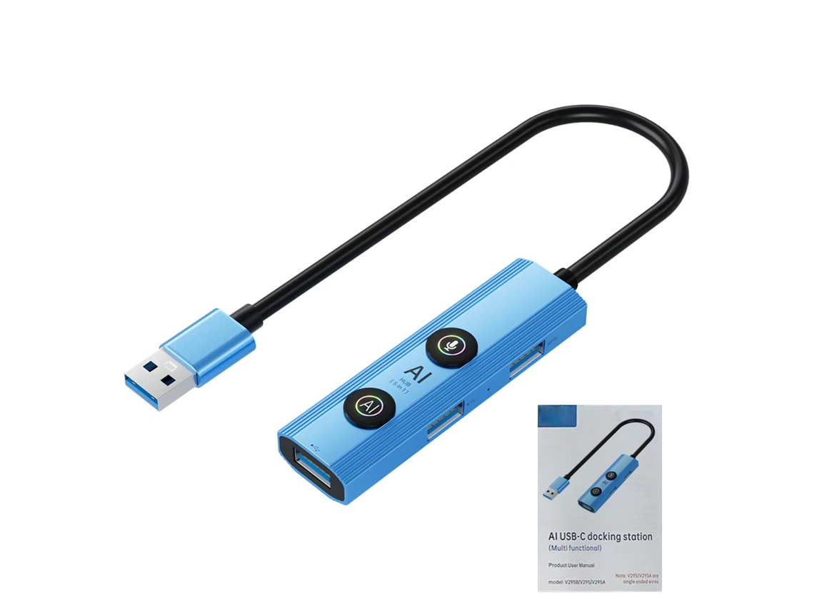 Estação De Docking Inteligente De Ia Com Tradução Por Voz, Hub Usb Multifuncional Com Interface Type C