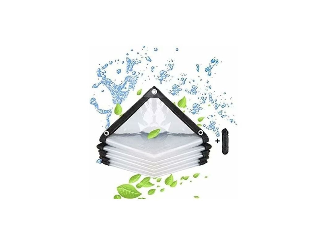 Lonas Transparentes Resistentes, Lonas Transparentes À Prova Dágua Com Ilhós De Metal E Bordas Reforçadas, Flexíveis E Duráveis Para Todas As Condiçõ