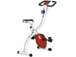 Bicicleta Ergométrica Magnética Dobrável com 8 Níveis de Resistência e Assento Ajustável. em Aço. 97x43x110 Cm. Vermelho Ge