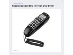 Telefone multifuncional - Visor LCD - Beller Duplo ID - 38 memórias - Conectado por Fio - Analógico para casa/escritório - Telefone