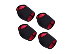 Protetores De Calcanhar 2-pares Almofadas Nylon Respiráveis Interior Preto Suporte Antidesgaste Vermelho Alívio Pressão
