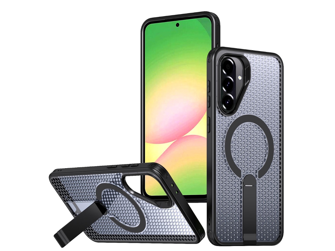 Capa Tumundosmartphone Para Samsung Galaxy A37 5g Com Dissipação De Calor Suporte Dobrável E Anel Magnético