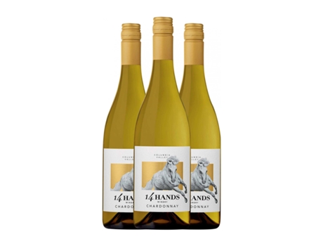 Vinho branco 14 HANDS Chardonnay Columbia Valley (0.75 L - 3 Unidades)