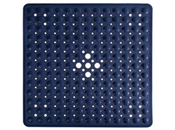 Tapete de Banho Antiderrapante Nova Line 21x21 Polegadas Azul Marinho | S/MARCA