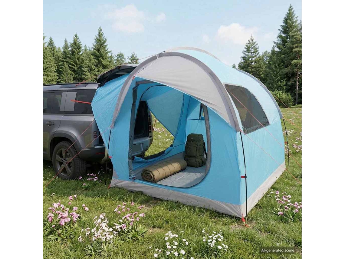 Vidaxl Tenda Para Carro Azul 239 X 210 X 210 Cm Poliéster E Aço