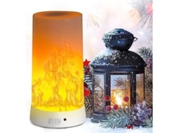 Lâmpada Led De Chama Recarregável Usb, Anti-derrapante Com Base Magnética E Gancho, Interior/exterior Para Natal