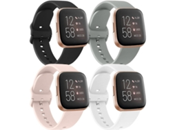 Pulseiras De Silicone Para Fitbit Versa 2/lite/se (embalagem De 4) Tamanho: L