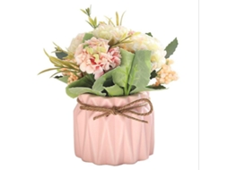 Ram de flores artificiais com vaso de seda, hortênsia, para casamento, escritório, mesa, cozinha