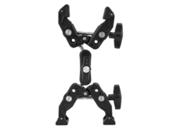 Double Super Clamp Camera Mount Aluminum Alloy Camera Mount Ball Head Clamp Adapter With 1/4 3/8 Inch Interface For Monitor Led Lights LAXISCREED