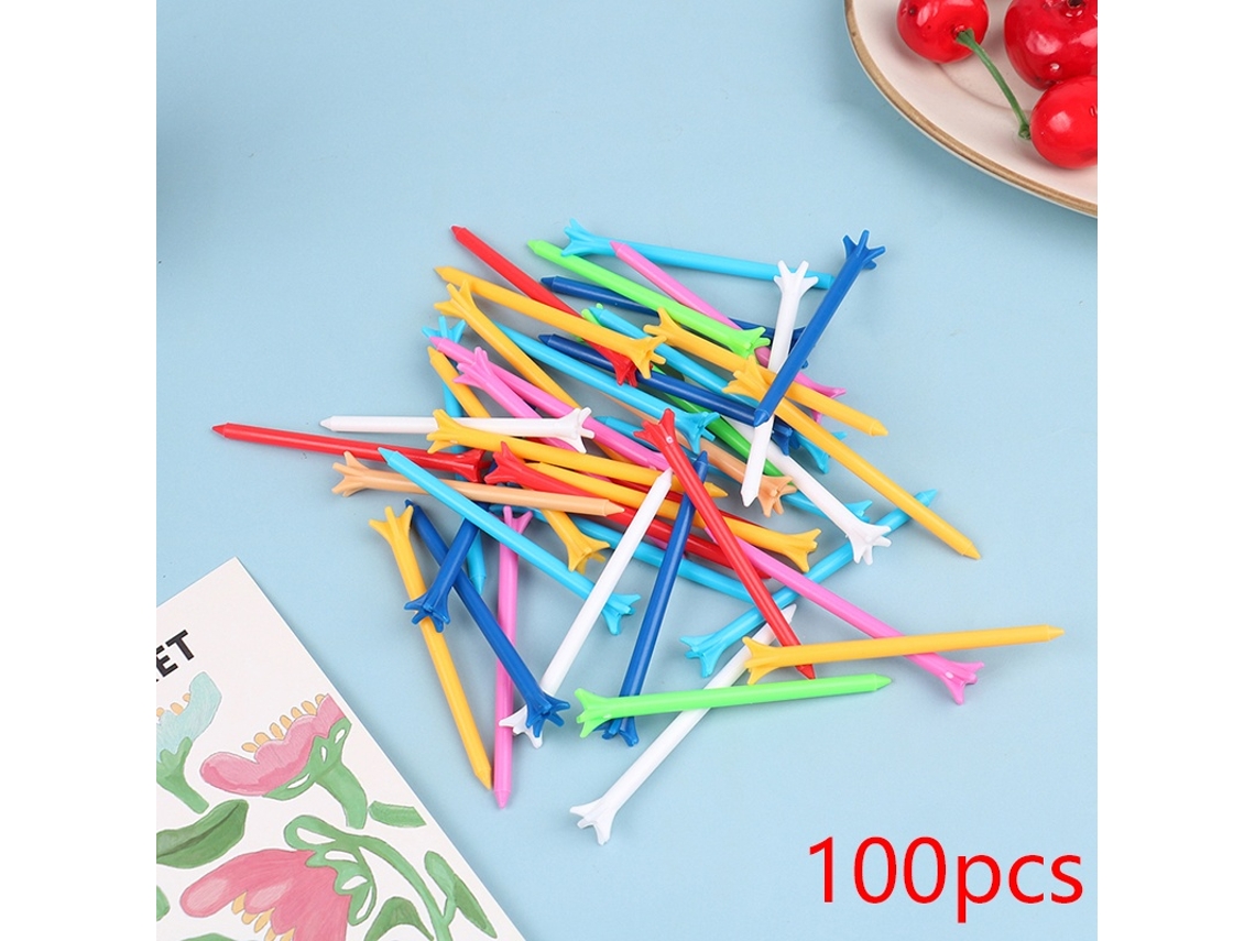 Lurelia 100 Tees De Golfe De Cores Sortidas, 5 Pinos, 83mm, Baixa Resistência, Sports