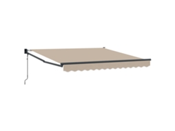 Toldo Retrátil Bege 350 X 250 Cm Poliéster e Alumínio MAISON EXCLUSIVE