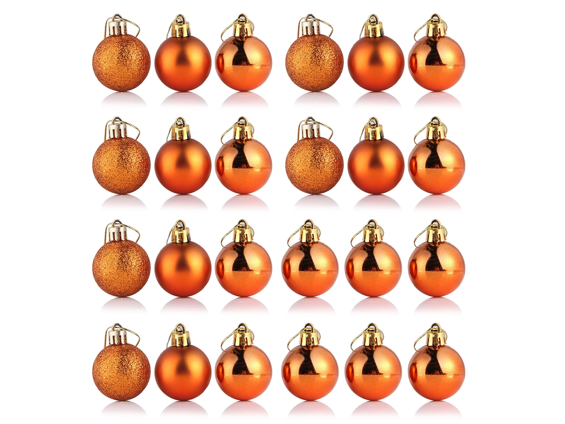 Laxiscreed Bola De Natal De Plástico De 4cm Em Tons De Bronze Para Decorar A Árvore De Natal