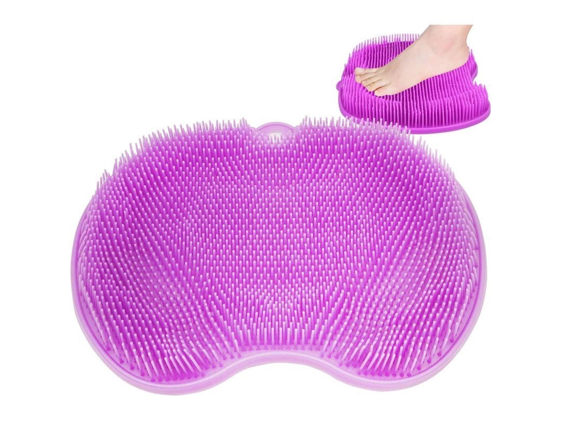 Massageador de Pés para Chuveiro com Escova e Ventosas Fixação Anti derrapante