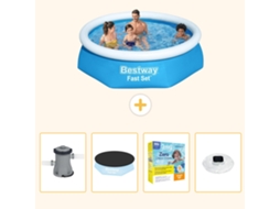 Bestway Piscina Bestway Fast Set Redonda - 244x61 Cm - 5-peças S178