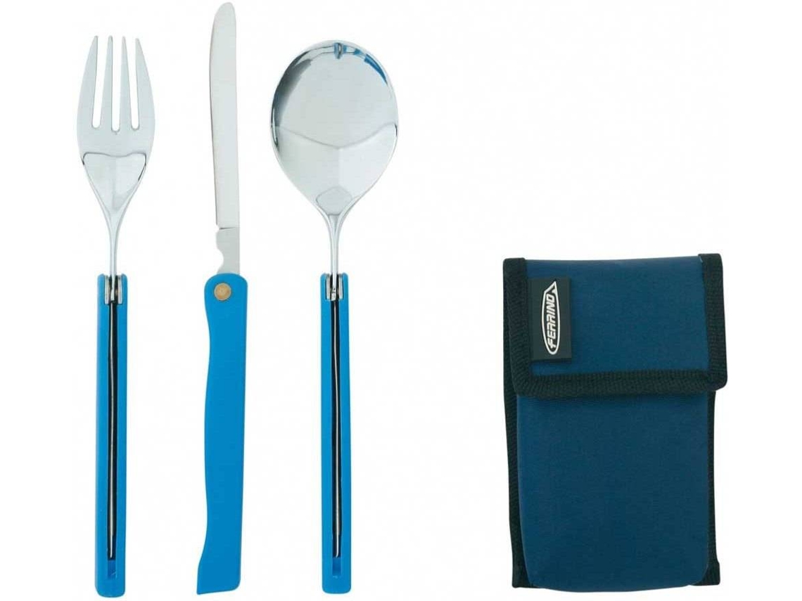 Faqueiro Para Campismo FERRINO Cutlery Foldable Travel (Aço Inoxidável, Nylon)