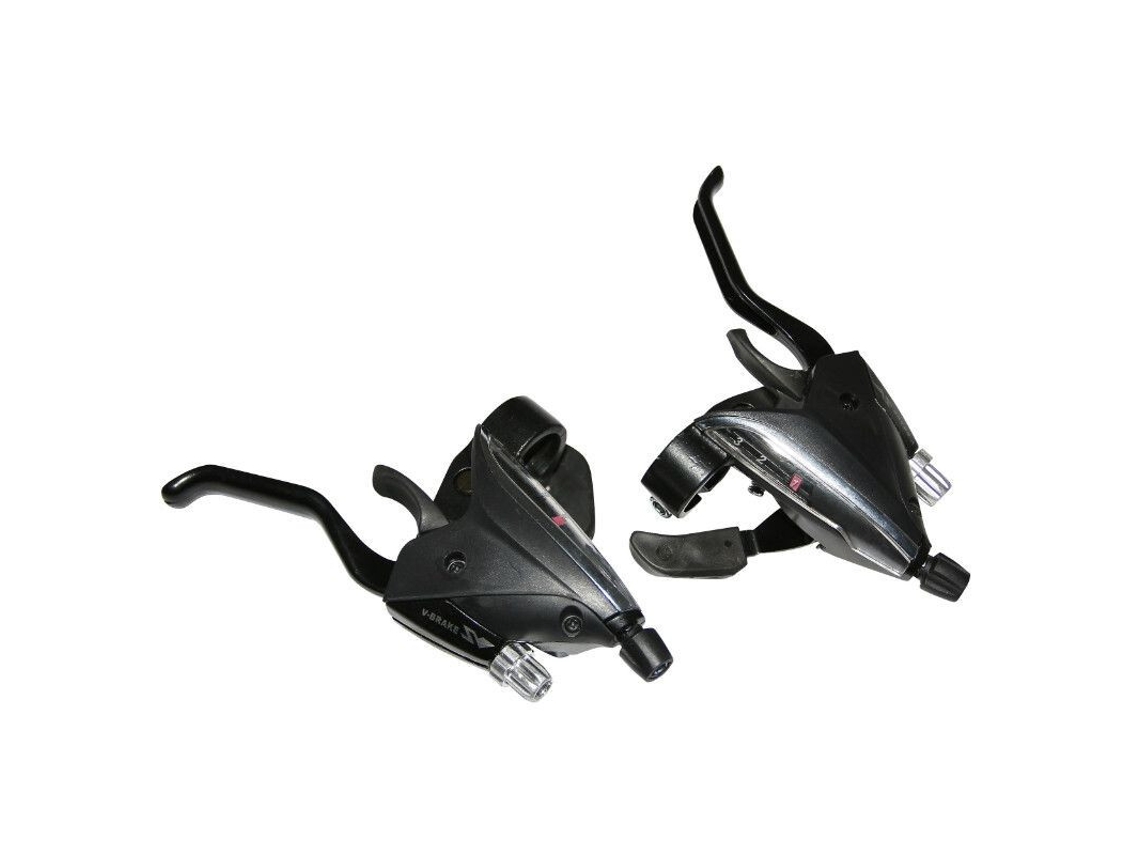 Par de alavancas de bicicleta de alumínio azera para travões compatíveis com shimano P2R V-Brake