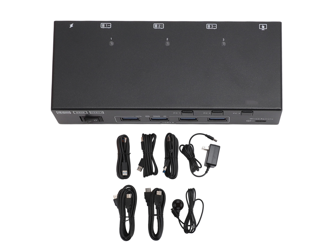 Switch Kvm Usb 3.0 Hdmi LAXISCREED 4k 60hz 2m/3pc