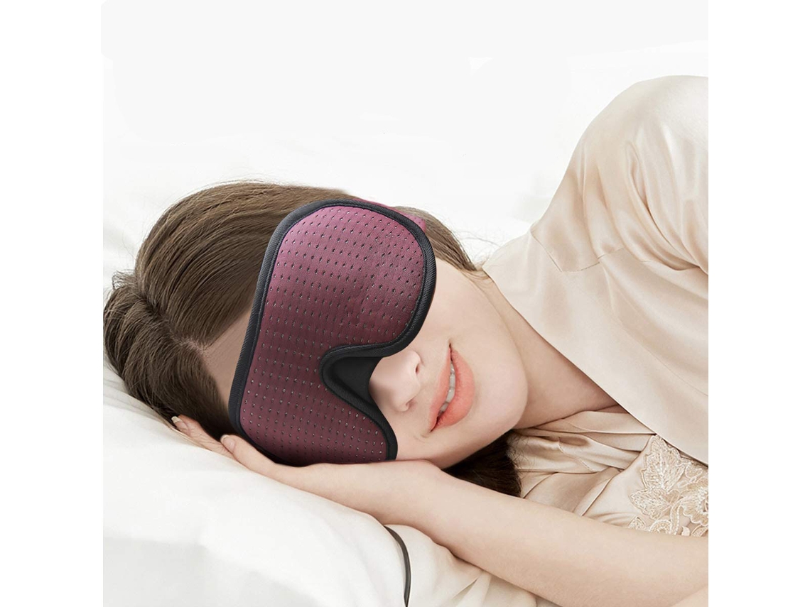Máscara de Dormir Vermelha, em Malha de Seda 3d, Respirável e Confortável AQUAFORGE