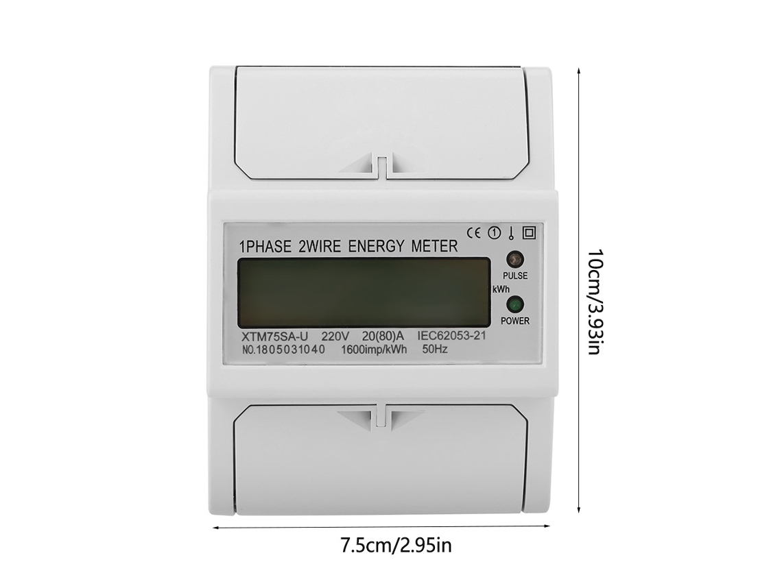 Contador Digital 220v 20 a 4p Din Rail (80)